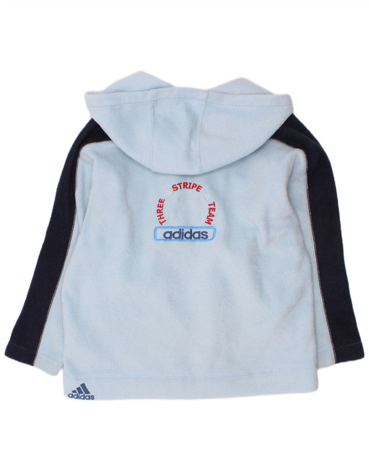 Giacca in pile grafica Adidas da ragazzo 7-8 anni in poliestere color block blu