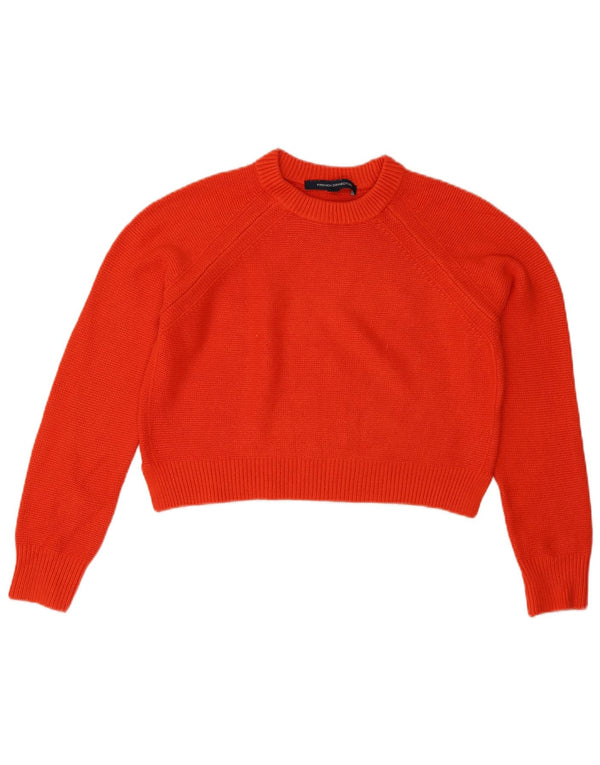 Maglione maglione girocollo corto da donna French Connection UK 6 XS Arancione