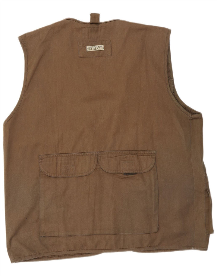 Gilet pratico da uomo vintage UK 38 marrone medio
