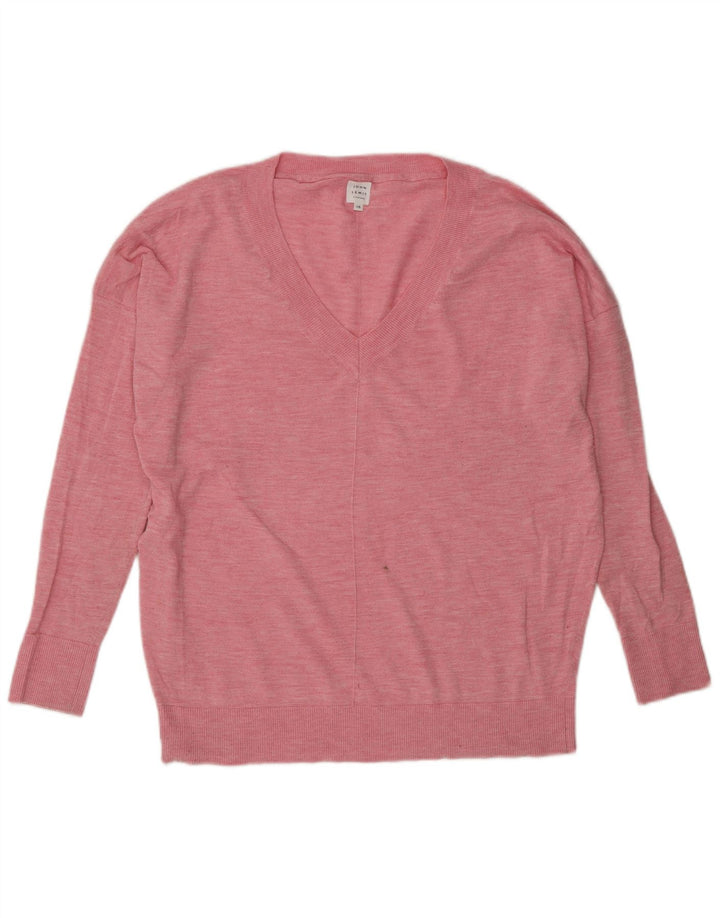 JOHN LEWIS Maglione oversize da donna con scollo a V UK 10 Piccolo Rosa