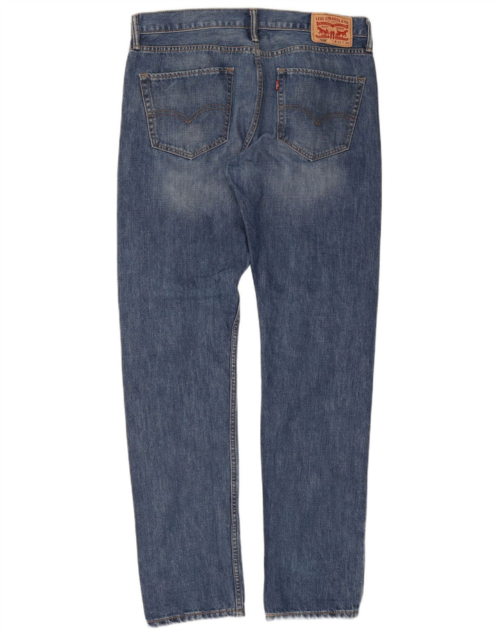 Levi's Uomo 508 Regular Tapered Jeans W33 L34 Cotone Blu