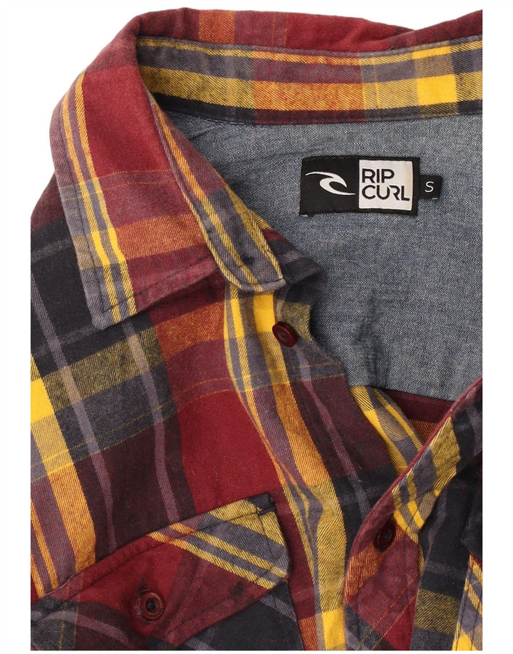 Camicia in flanella da uomo Rip Curl a quadri rossi piccoli
