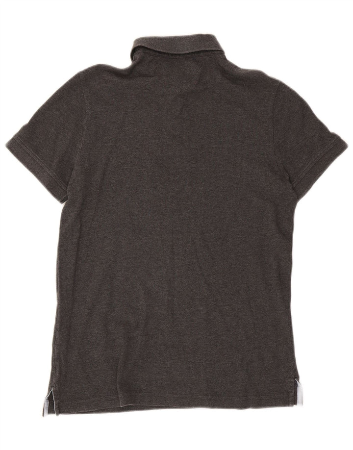 Polo da uomo Tommy Hilfiger piccola in cotone grigio