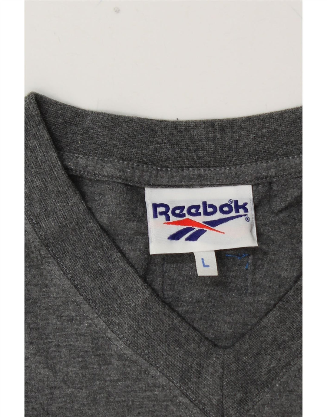 T-shirt da uomo REEBOK Top Large in cotone grigio