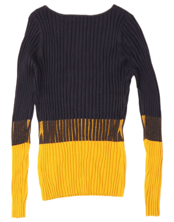 Karen Millen Maglione da donna con scollo a barchetta UK 12 Medio Blu navy