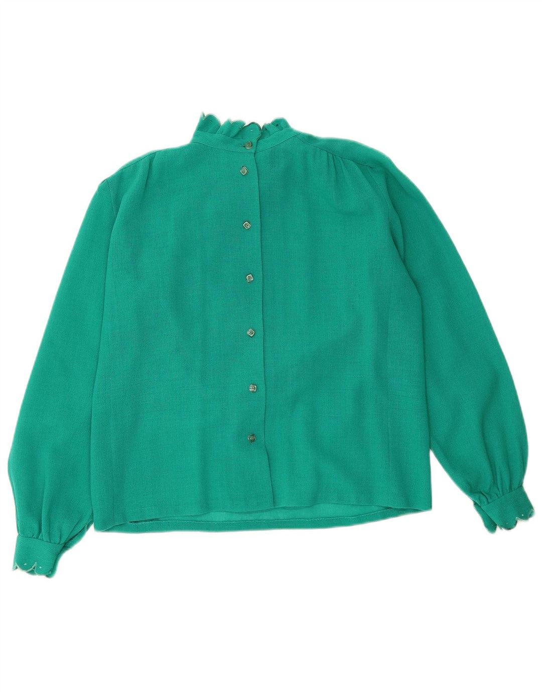 Camicetta camicia vintage da donna UK 16 grande turchese
