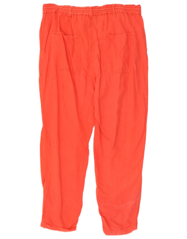 Pantaloni corti a vita alta da donna Zara medi W28 L24 arancioni