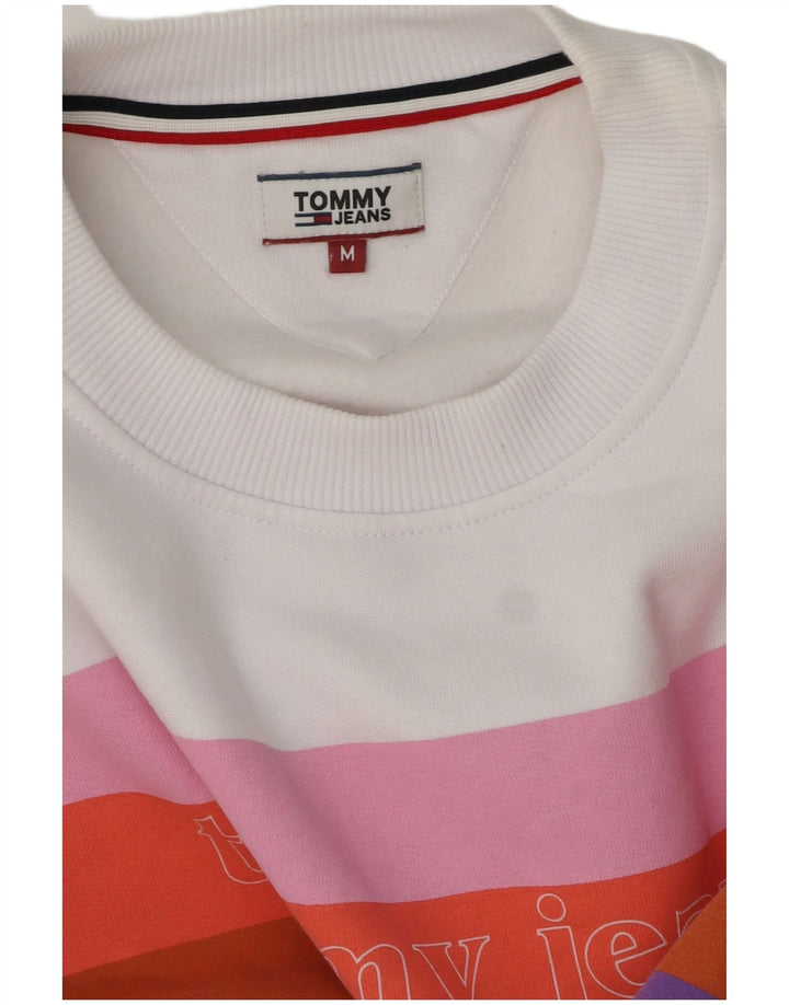 Felpa grafica da donna Tommy Hilfiger Jumper UK 14 Medium White