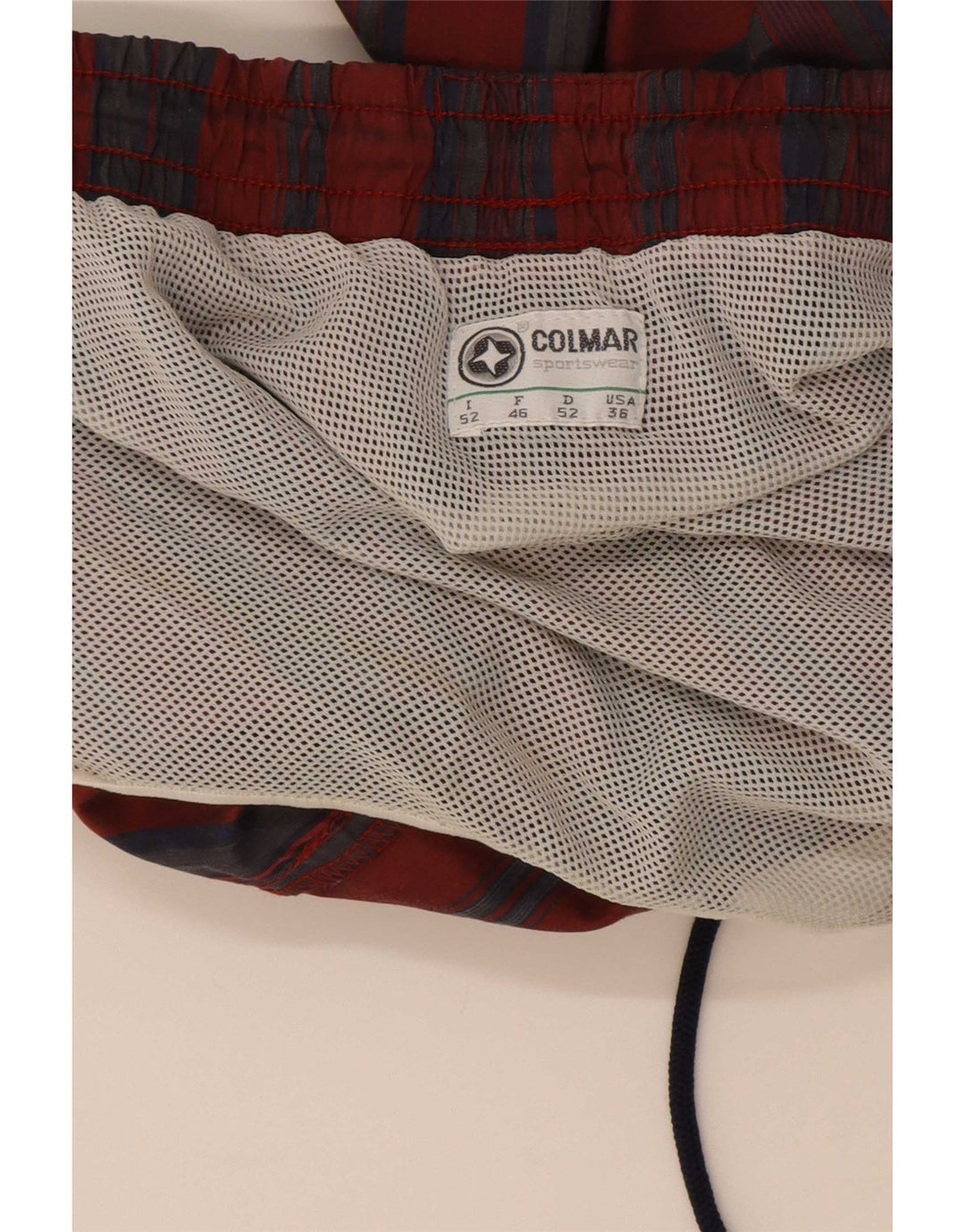 Pantaloncini da bagno uomo Colmar IT 52 Large in poliammide a righe rosse