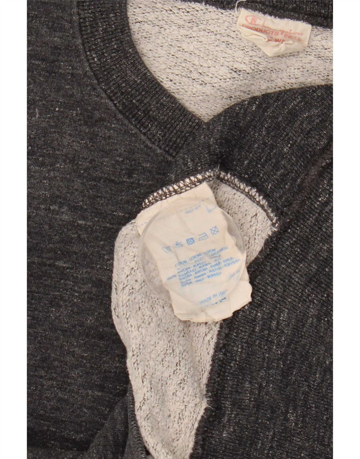 Maglione maglione girocollo da uomo Champion in cotone screziato grigio medio