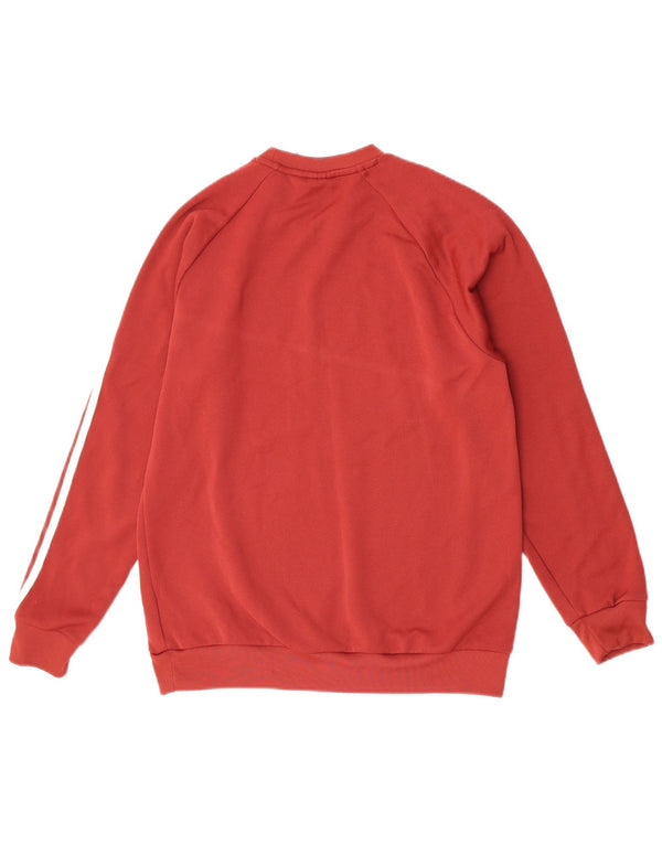 Felpa da uomo Adidas maglione maglione rosso medio in poliestere