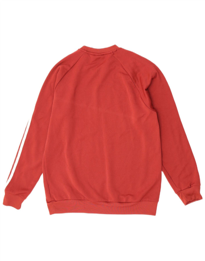 Felpa da uomo Adidas maglione maglione rosso medio in poliestere