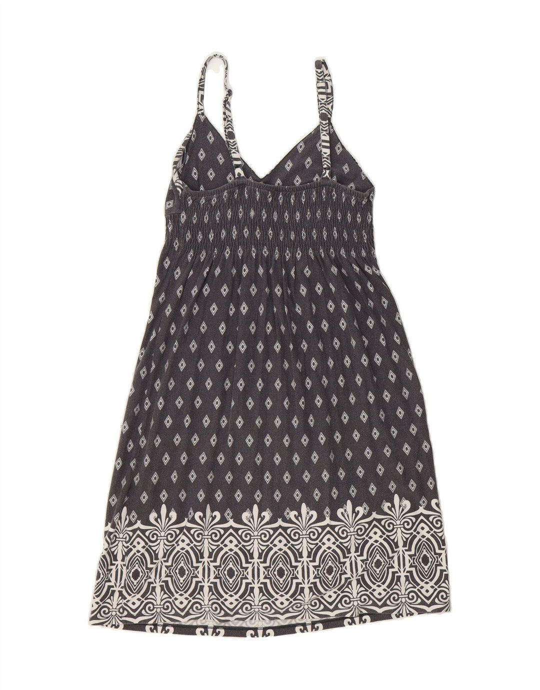 ATHLETA Womens Sundress UK 12 Medium Black Paisley Cotton Vintage Athleta and Second-Hand Athleta from Messina Hembry 