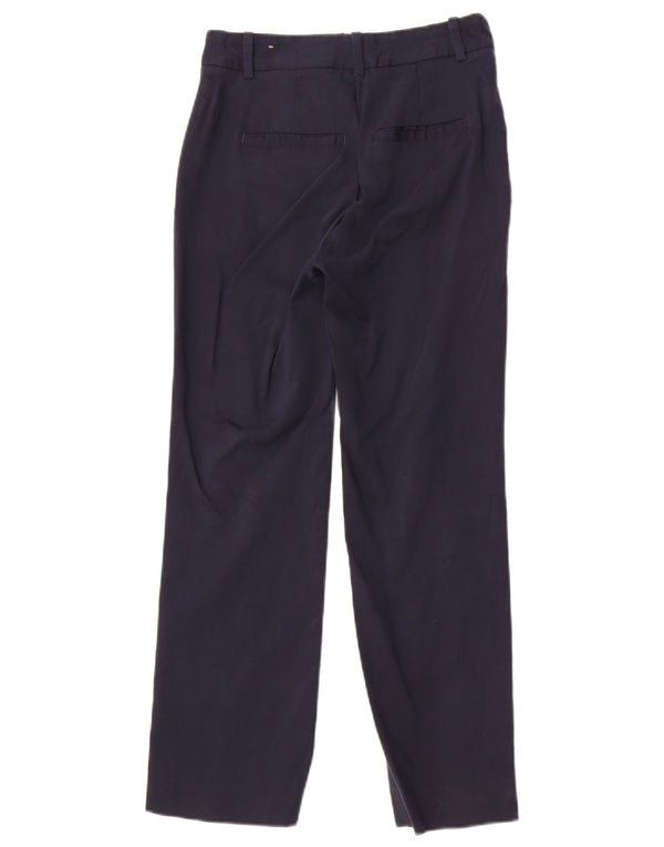 Pantaloni chino dritti da donna Zara EU 34 2XS W24 L26 Cotone blu navy