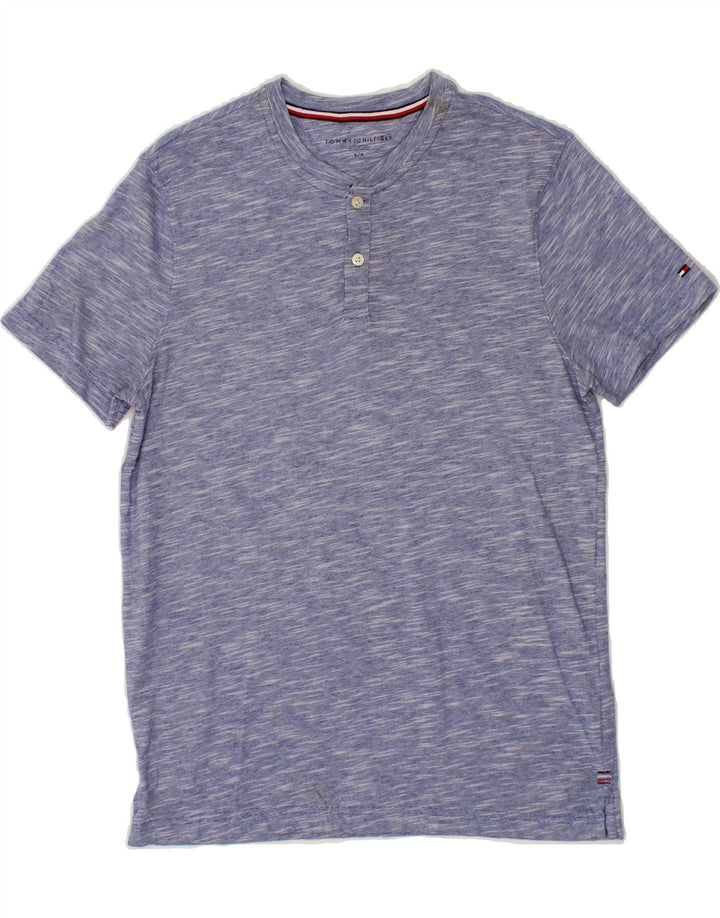 TOMMY HILFIGER Mens T-Shirt Top Small Blue Flecked Cotton Vintage Tommy Hilfiger and Second-Hand Tommy Hilfiger from Messina Hembry 