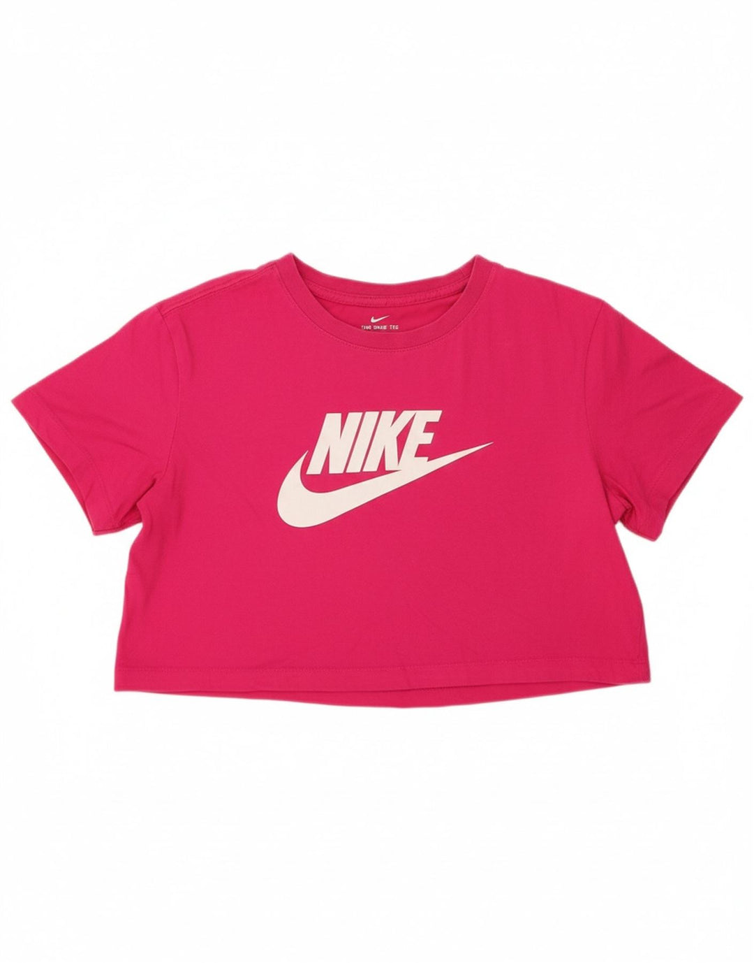 NIKE Womens Oversized Crop Graphic T-Shirt Top UK 10 Small Pink