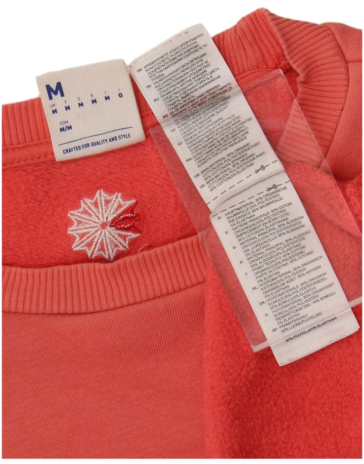 REEBOK Mens Graphic Sweatshirt Jumper Medium Pink Cotton