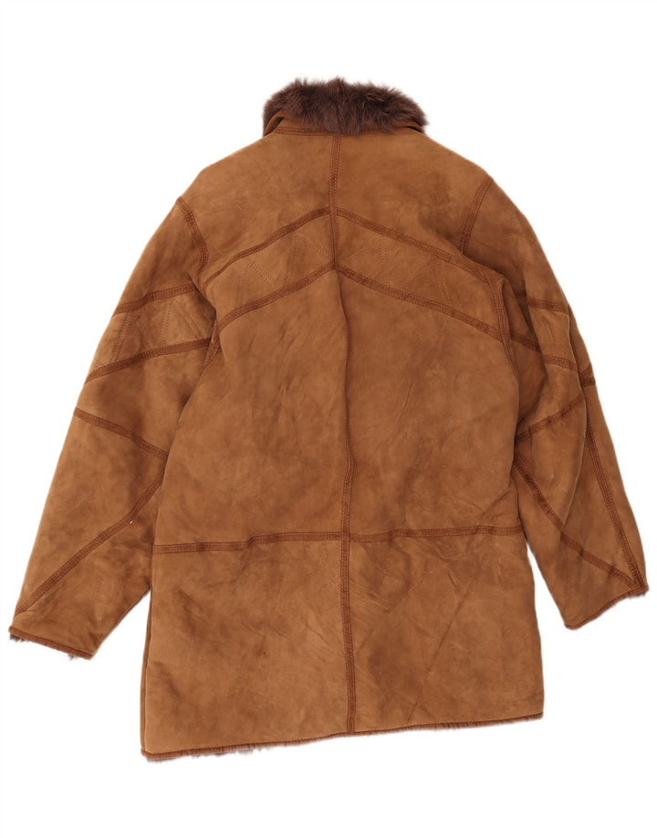 Cappotto oversize in shearling vintage da donna IT 44 Beige medio