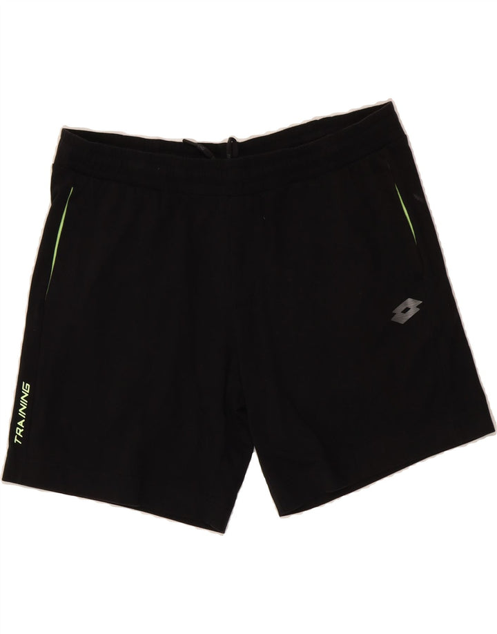 LOTTO Mens Sport Shorts Large  Black Vintage Lotto and Second-Hand Lotto from Messina Hembry 