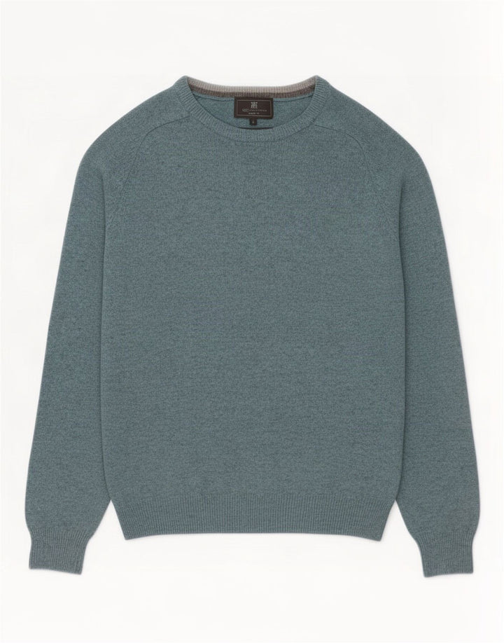 Maglione da uomo Marks & Spencer vestibilità regolare con scollo a barca piccolo blu
