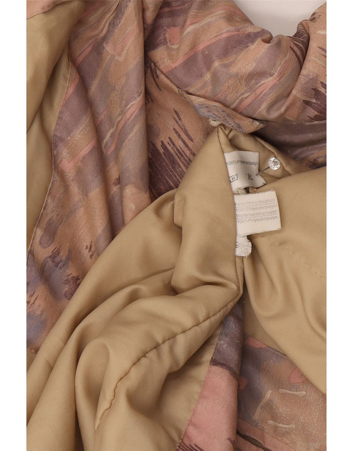 Giacca a vento vintage da donna UK 16 grande floreale multicolore
