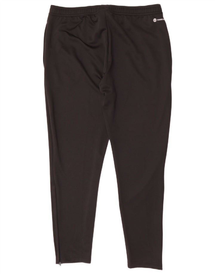 Pantaloni da tuta da uomo Adidas Large neri in poliestere