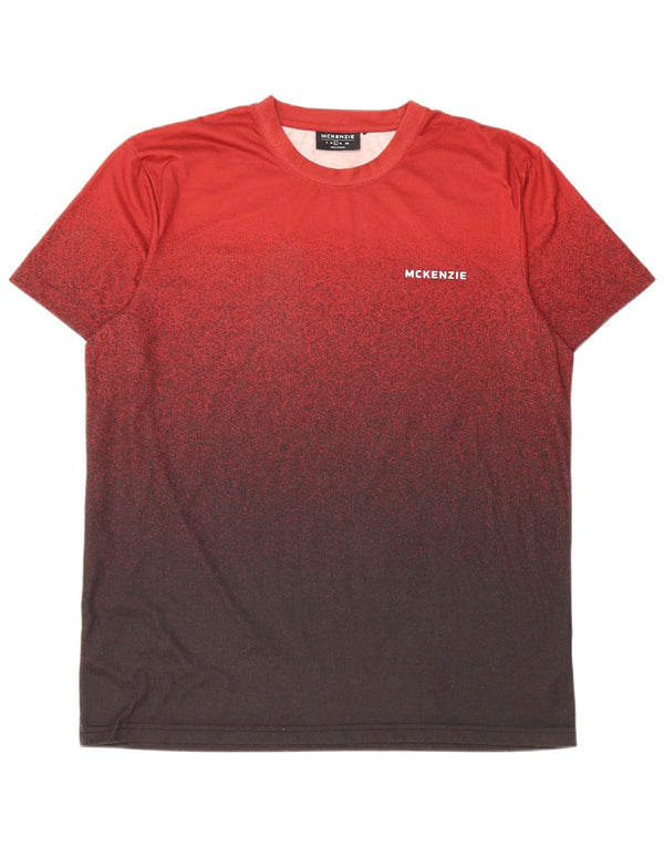 T-shirt da uomo Mckenzie Top grande poliestere rosso tie-dye