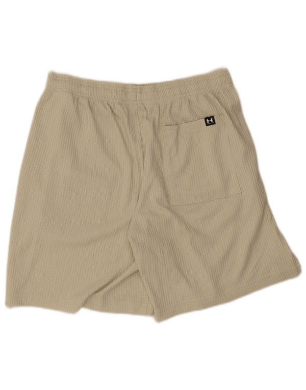 Pantaloncini sportivi da uomo Under Armour di grandi dimensioni in poliestere beige
