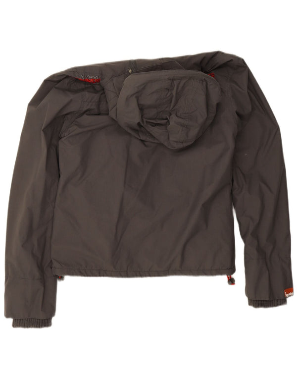 Giacca a vento da uomo con cappuccio The Windcheater Superdry UK 40 Large Grigia