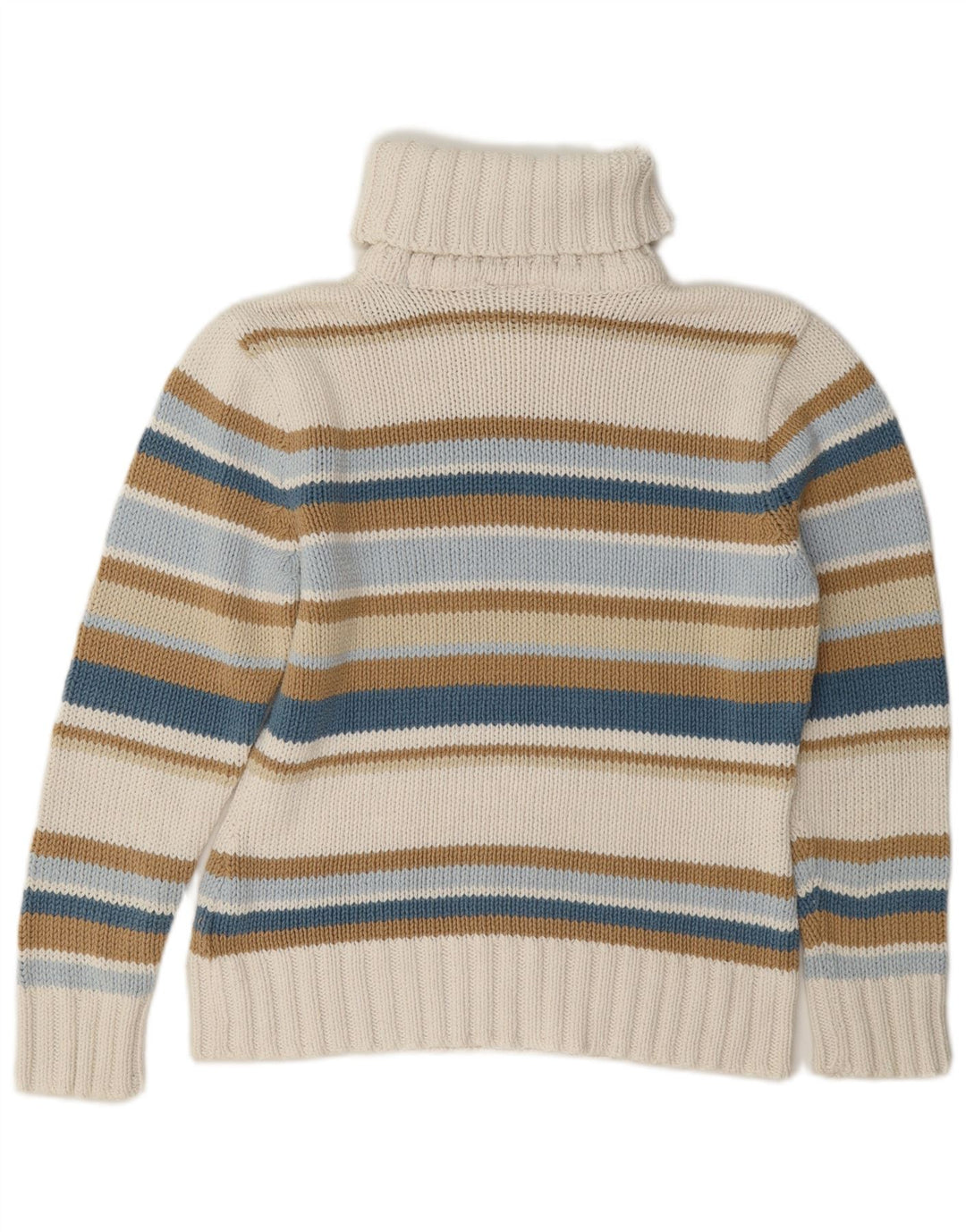 Maglione maglione da donna a collo alto Yessica UK 14 a righe multicolori medie