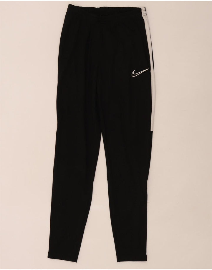 Pantaloni da tuta Nike Dri Fit da uomo, piccoli, in poliestere color block nero
