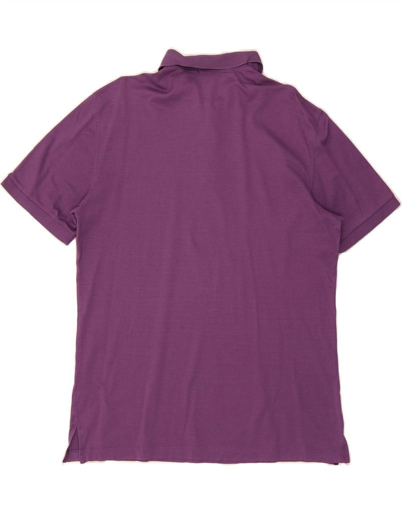 RALPH LAUREN Mens Polo Shirt Large Purple Cotton Vintage Ralph Lauren and Second-Hand Ralph Lauren from Messina Hembry 