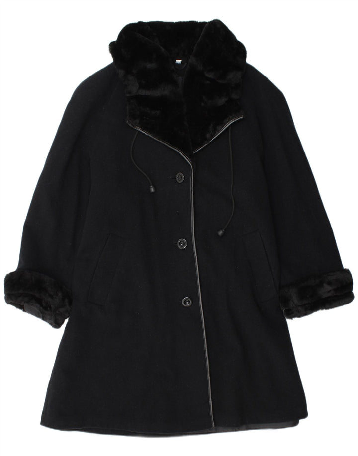 Soprabito oversize da donna Barisal UK 16 grande lana nera