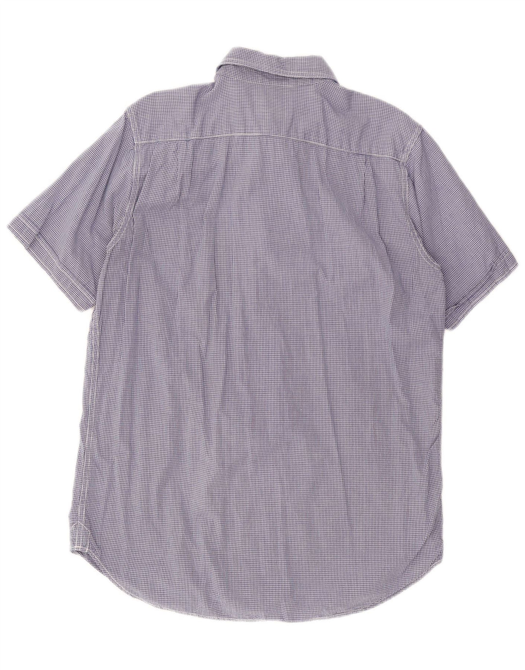 Camicia a maniche corte da uomo WOOLRICH XL a quadretti blu navy