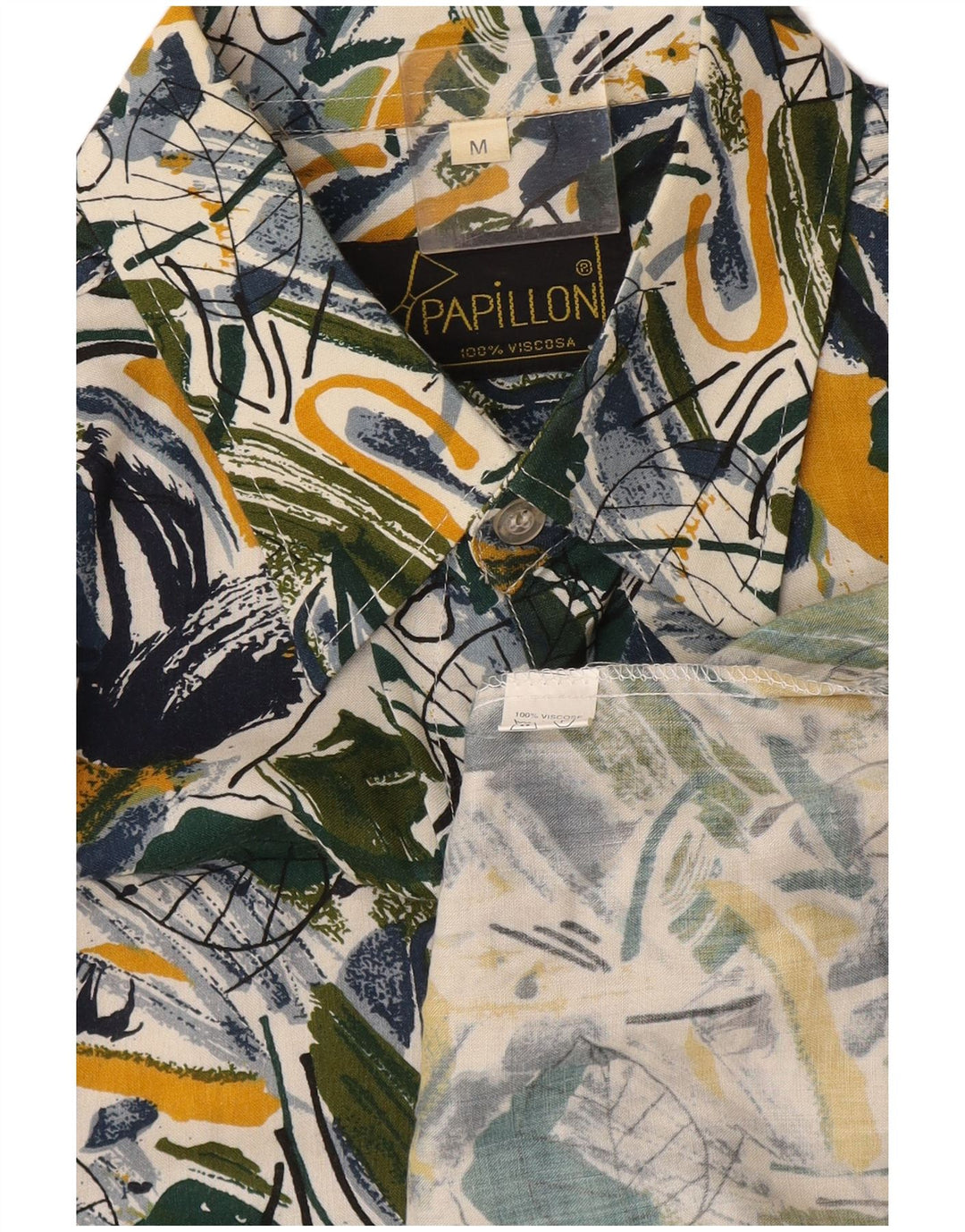 Camicia a maniche corte da uomo con motivo astratto Papillon, colore medio, multicolore