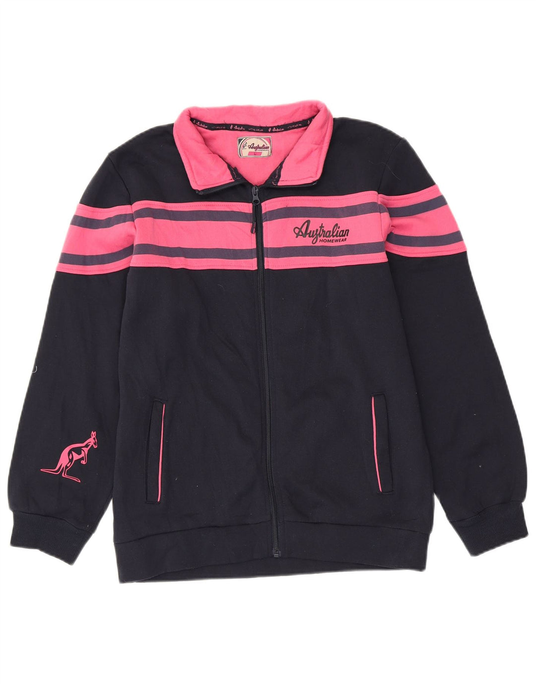 AUSTRALIAN L'ALPINA Giacca da tuta da donna UK 16 Large Blu Navy