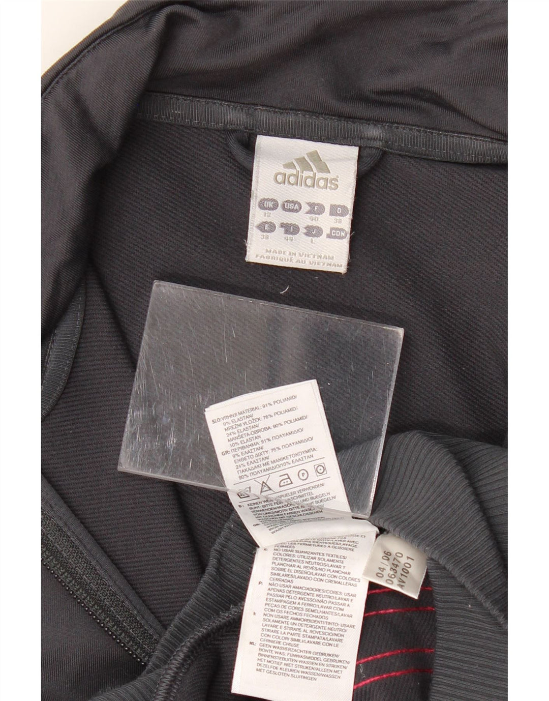 Giacca da tuta da donna ADIDAS Climalite UK 12 Poliammide grigio medio