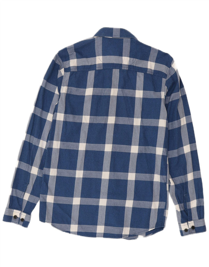 Jack & Jones Camicia da uomo slim fit in flanella piccolo cotone a quadri blu