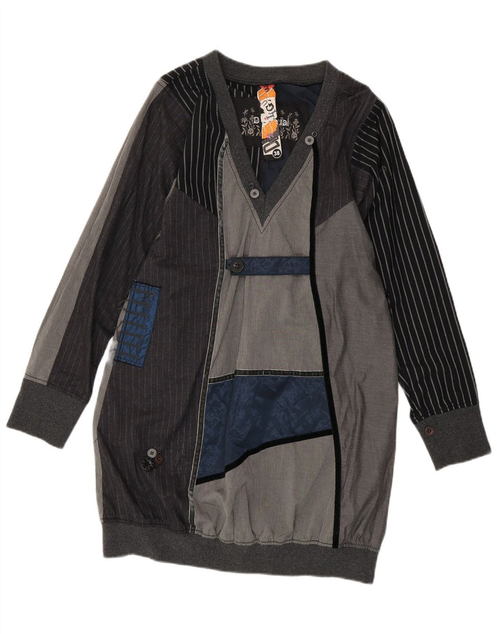 Abito a palloncino a maniche lunghe da donna Desigual EU 38 Colorblock grigio medio