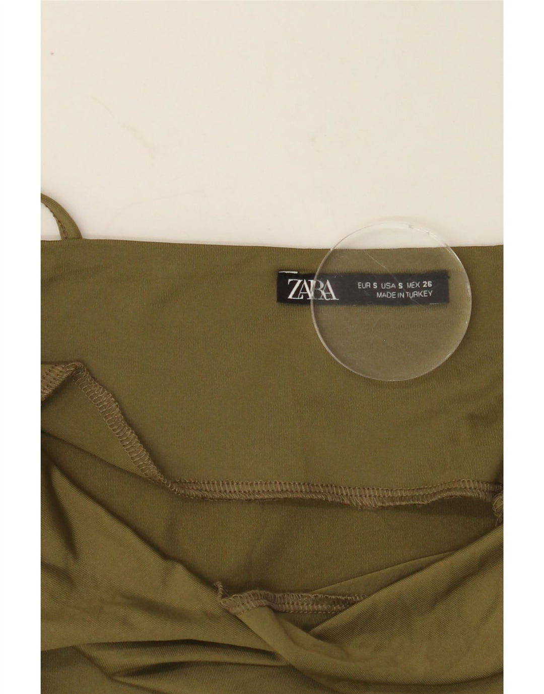 ZARA Womens Cami Top UK 8 Small Khaki Vintage Zara and Second-Hand Zara from Messina Hembry 