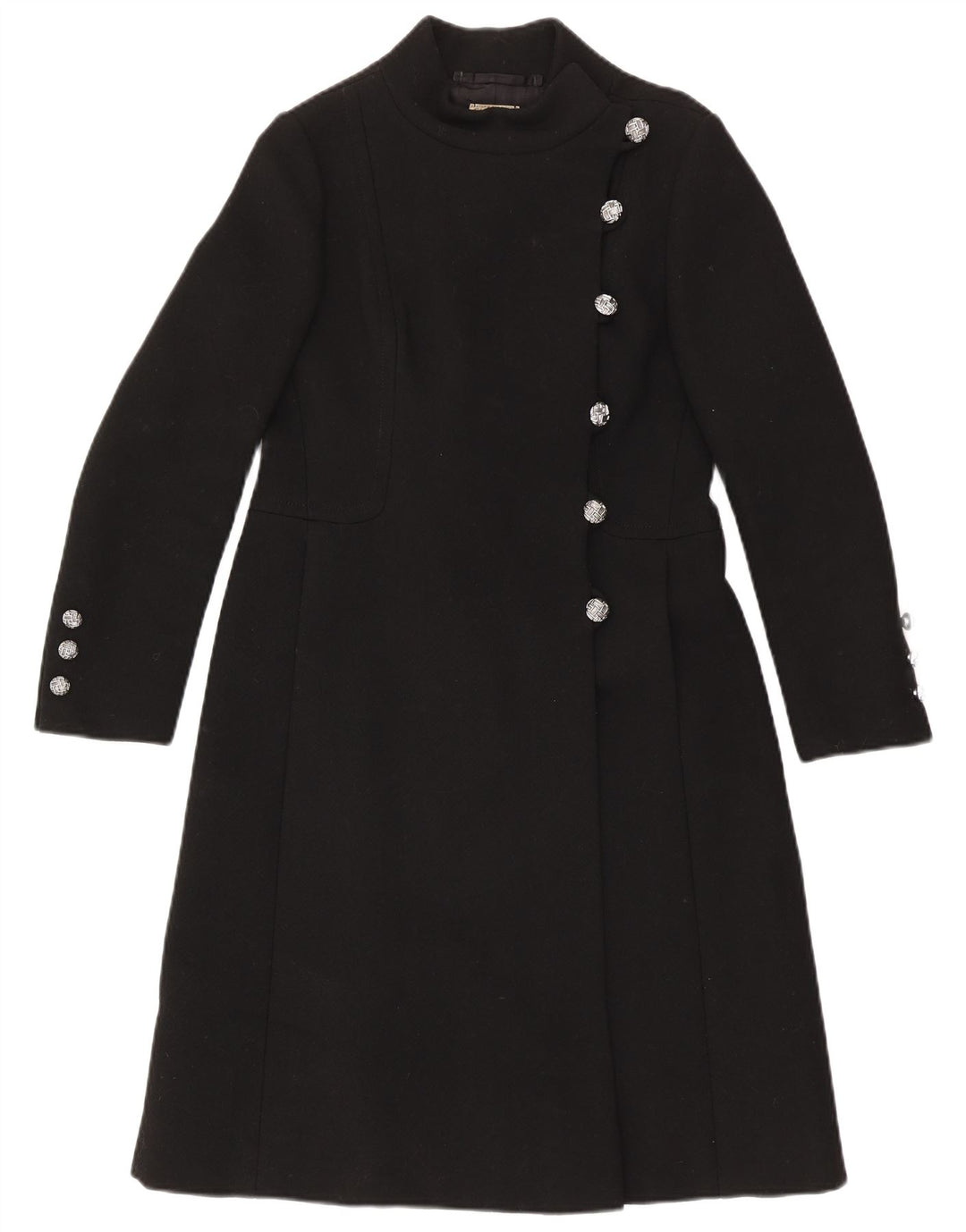 Cappotto vintage da donna UK 10 piccolo nero