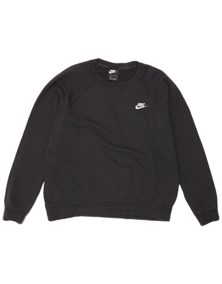 Felpa da uomo Nike Maglione grande in cotone nero
