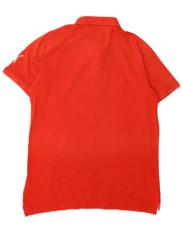 Polo grafica da uomo Puma Medium Red Cotton Sports