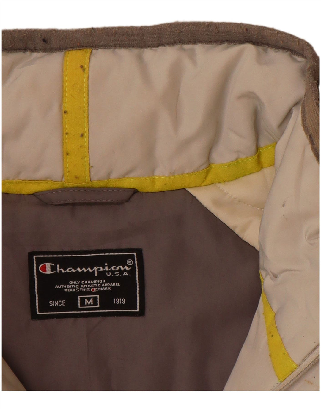 CHAMPION Mens Padded Jacket UK 38 Medium Grey