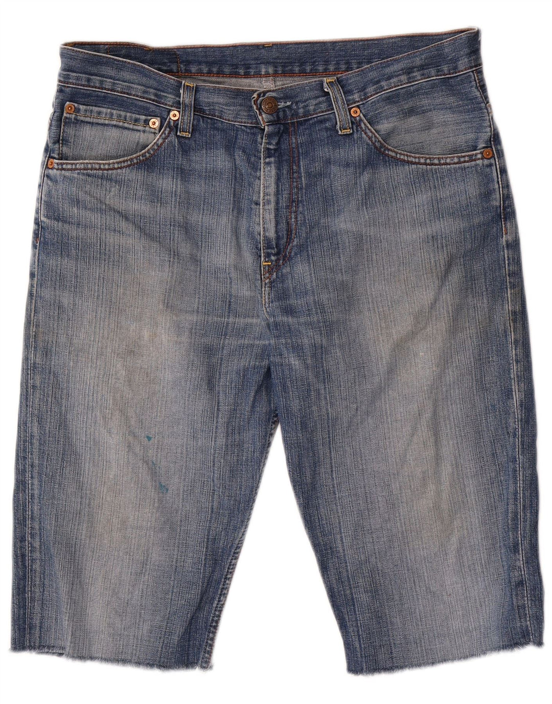 LEVI'S Pantaloncini di jeans 507 da uomo W34 grandi in cotone blu