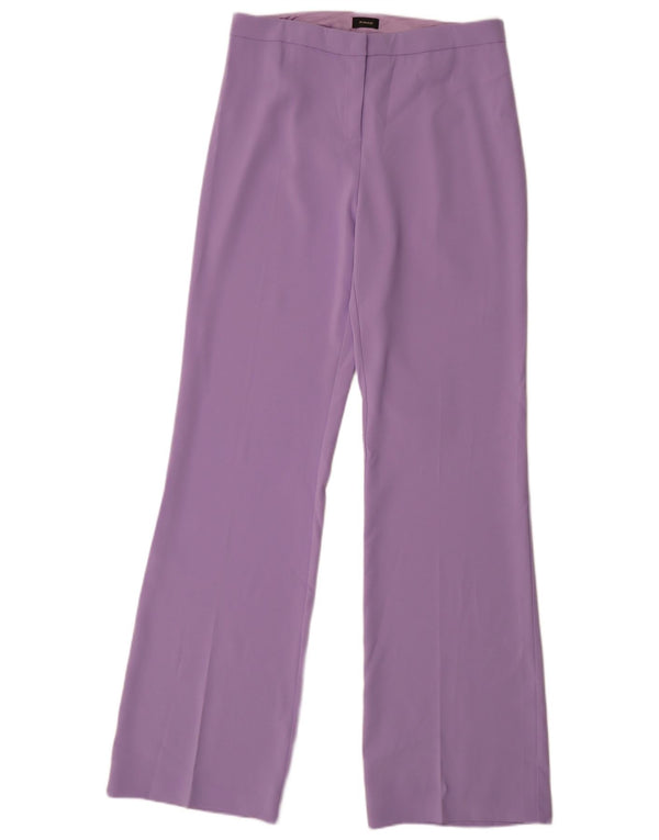Pantaloni casual da donna Pinko Bootcut UK 14 Large W34 L35 Poliestere viola