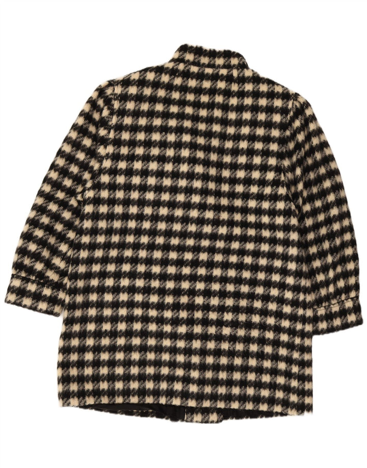 Cappotto doppiopetto da donna Canda EU 44 XL Beige a quadri in lana vergine