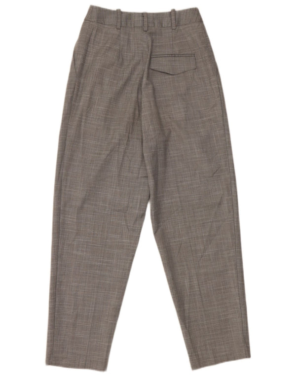 Topshop Womens High Waist Pegged Suit Trousers UK 6 XS W24 L24 Grey Flecked