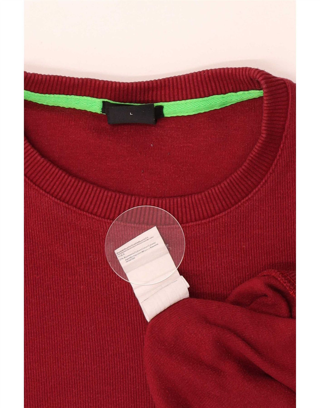 Hugo Boss Felpa da uomo con vestibilità regolare, maglione grande, cotone bordeaux