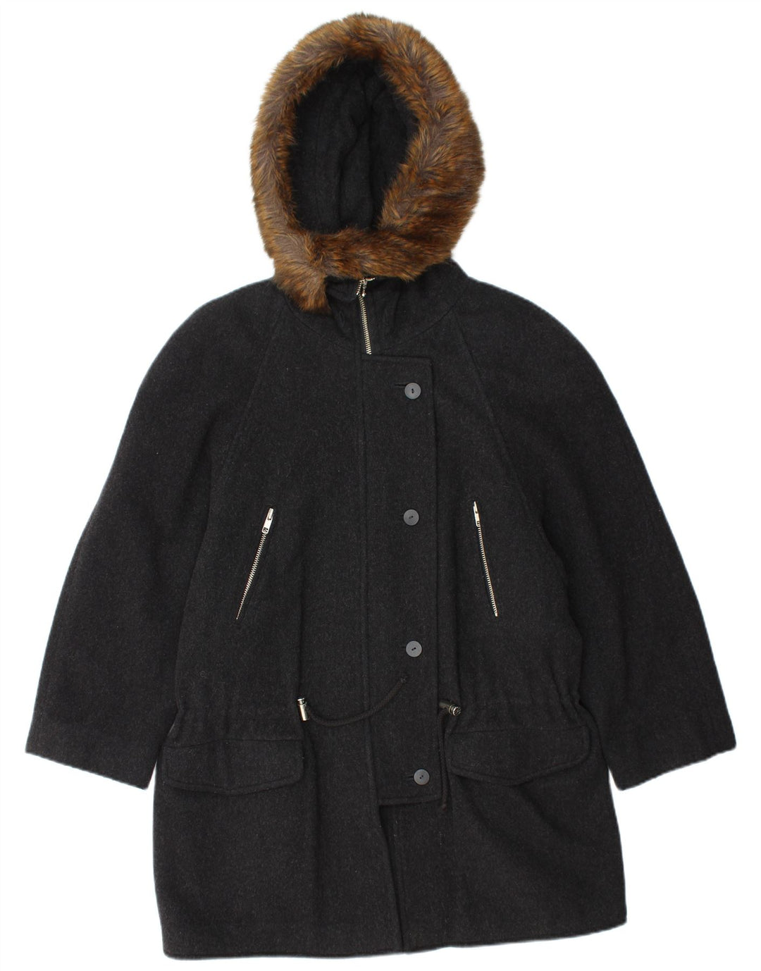 Giacca Parka oversize con cappuccio da donna SCHERER EU 38 Lana grigio medio